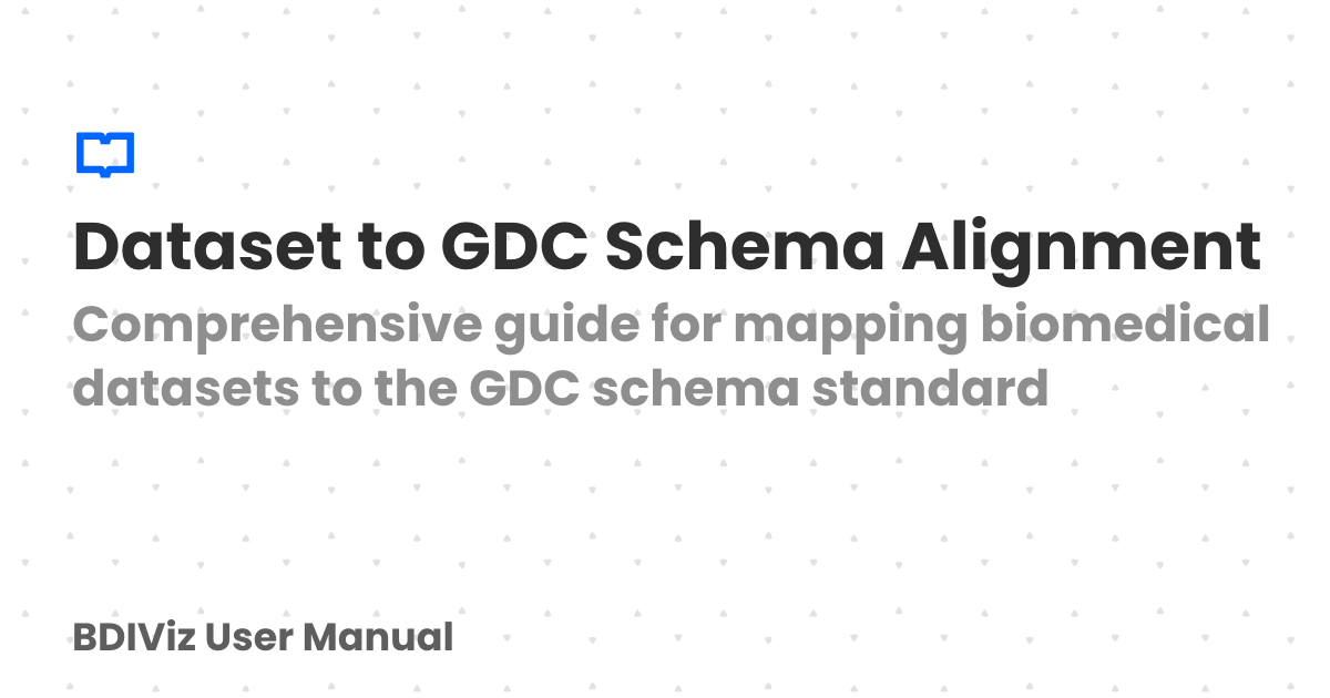 Dataset to GDC Schema Alignment | BDIViz User Manual