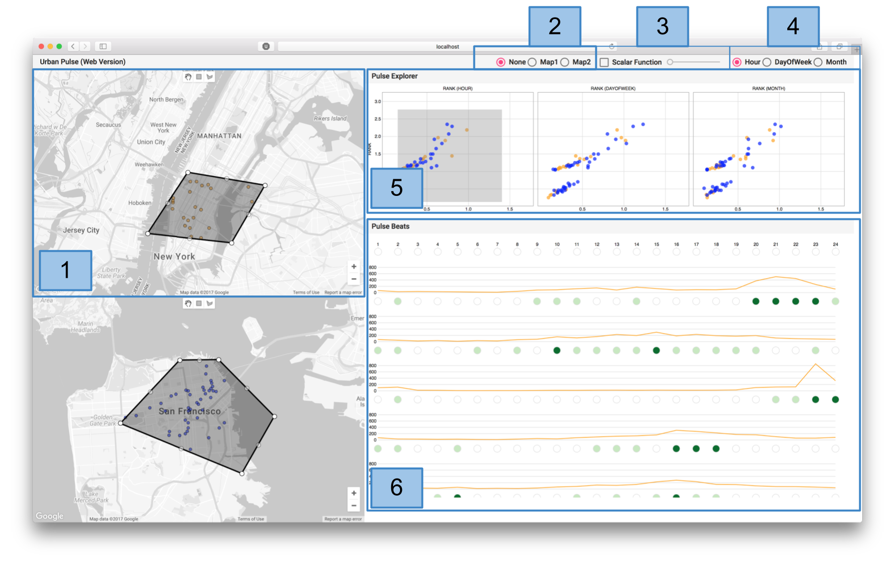 Urban Pulse interface